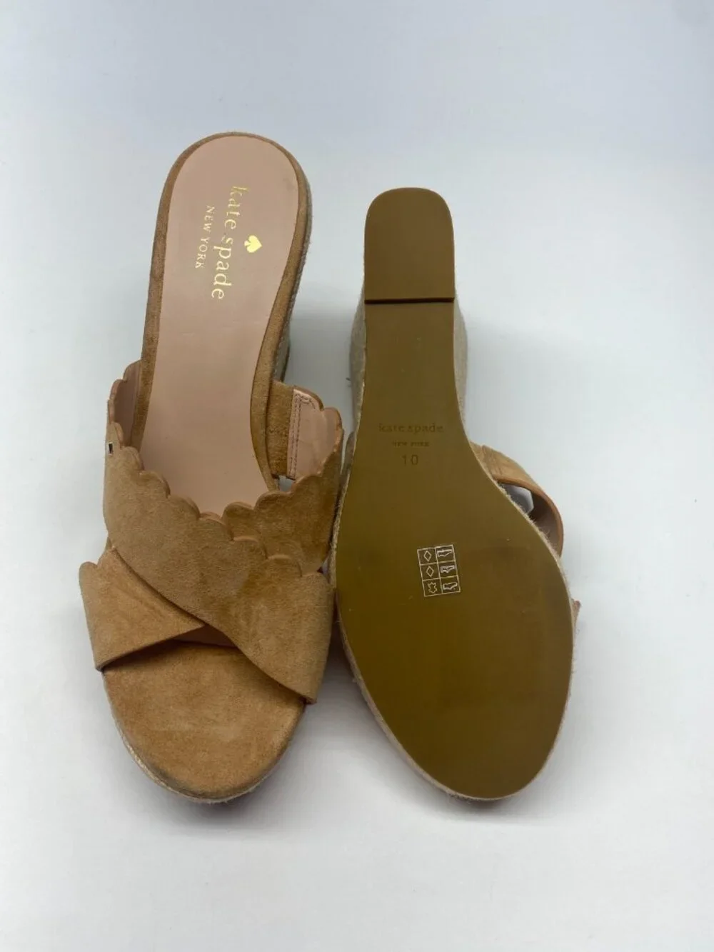 Kate Spade Womens Criss Cross Espadrille Wedge Heel Sandal Sz 10